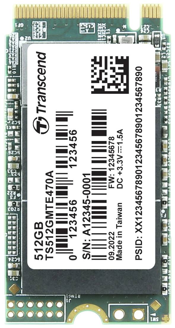 Transcend MTE470A 512 GB Internal M.2 PCIe NVMe SSD 2242 PCIe NVMe 3.0 x4 Industrial TS512GMTE470A