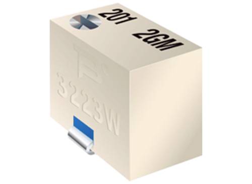 Capacitor marked '201 2GM', beige colour, metallic connection and blue stripe on the underside.