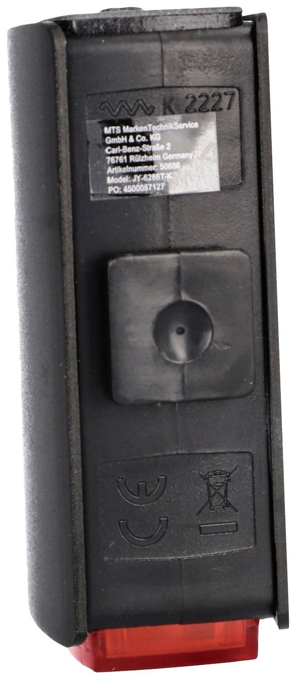 A black, rectangular device block with text and a red element at the bottom; marked with 'K 2227'.