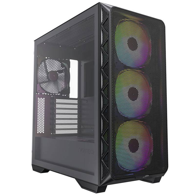 MONTECH AIR 903 MAX Midi tower PC casing Black 4 built-in LED fans