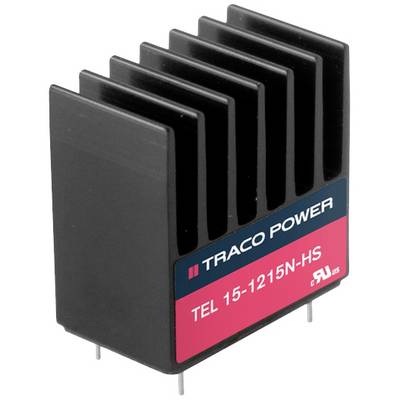 'Black heatsink with the inscription TRACO POWER TEL 15-1215N-HS'.