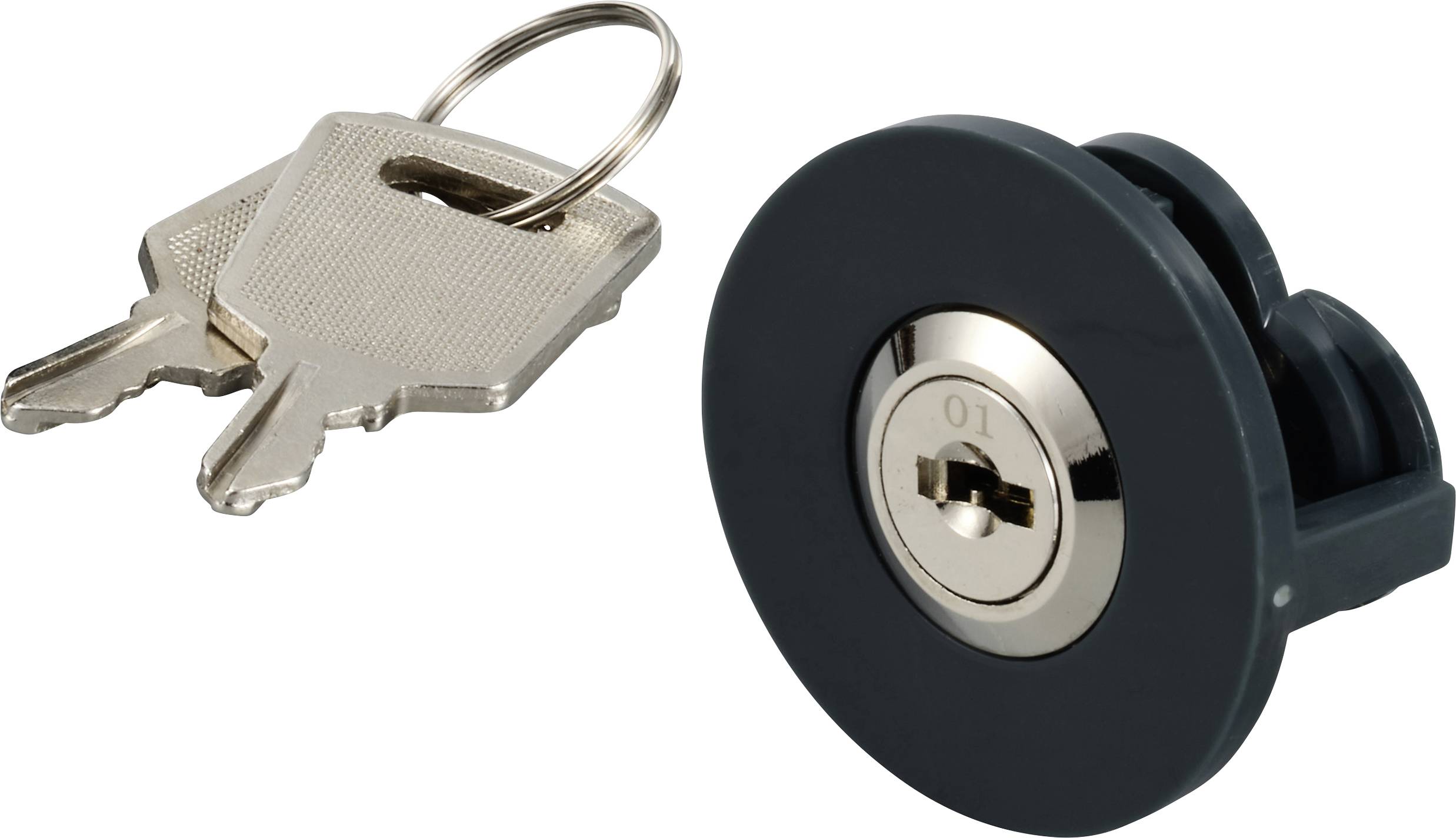 Sygonix SY-5994430 1-piece Socked lock Keyed-alike Grey