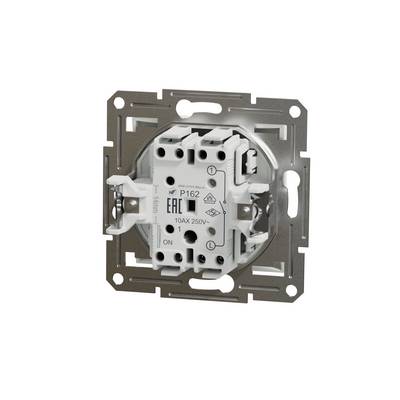 Metal and plastic light switch mechanism, suitable for installation in a switch box. Rating: 10AX 250V.