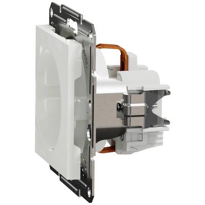 A white wall-mounted box with metal bracket, suitable for indoor electrical installations.