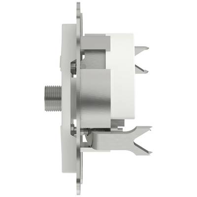 Side view of a cylindrical metallic component with a threaded screw and multiple grooves, potentially a machine element.