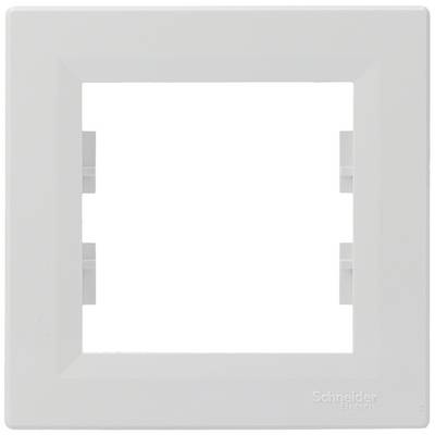 White plastic frame cover with rectangular opening, suitable for switch or socket installation.