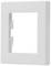 Simple white plastic frame for a light switch or socket.