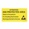 Antistat ESD warning sign 1 pc(s) Yellow (L x W) 300 mm x 150 mm self-adhesive