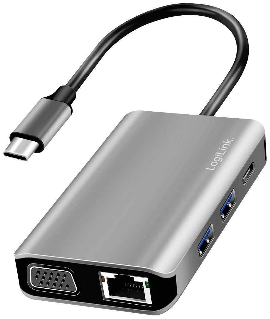 LogiLink USB-C® docking station UA0410 Compatible with (brand): Universal USB-C® powered