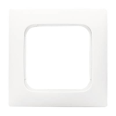 Simple white light switch frame without switch.