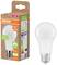 LED light bulb by Osram with 1521 lumens, 14 W (equivalent to 100 W), warm white, E27. Packaged in cardboard box made from at least 40% recycled plastic. Energy rating F.