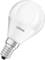 LED light bulb by OSRAM with E14 bayonet cap. Energy-efficient and suitable for various lamps.