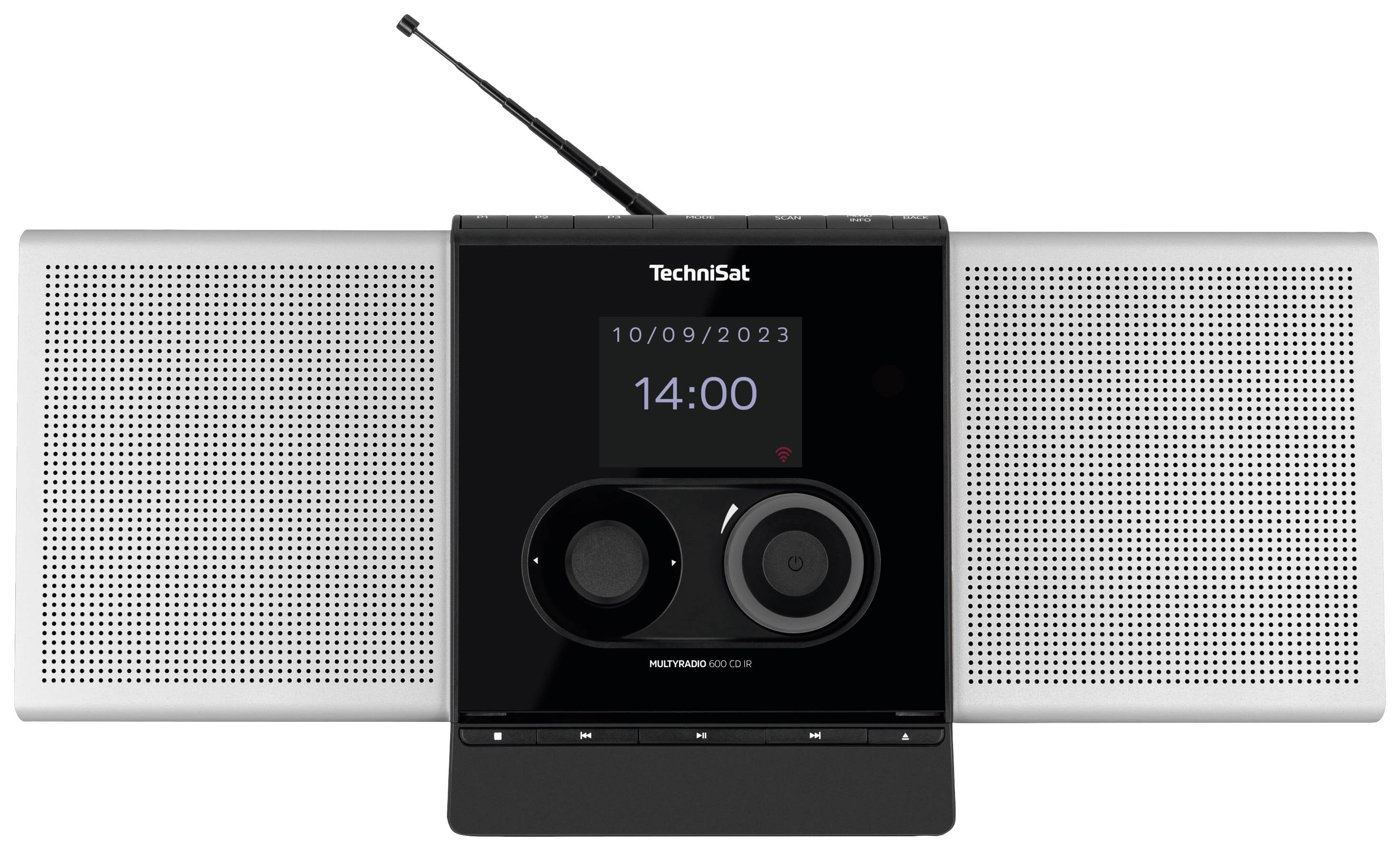TechniSat MULTYRADIO 600 CD IR Internet desk radio DAB+, FM Bluetooth, Internet radio, LAN, USB, Wi-Fi, CD, FM, DAB+, MP3 Spotify, Multi-room, Alarm clock,