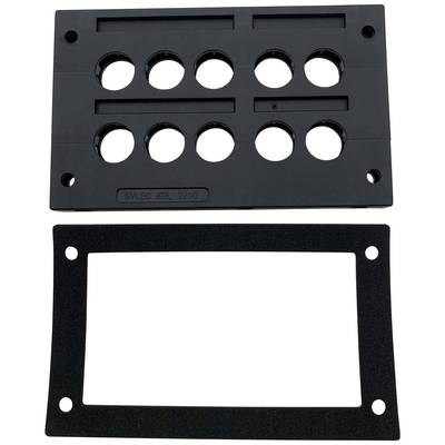 TRU COMPONENTS TC-KDL 2/10 Cable router Terminal Ø (max.) 16 mm PA Black 1 pc(s)