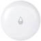 Round, white sensor with a droplet symbol in the centre, possibly a device for measuring humidity.