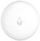 A white round shape with a simple droplet symbol in the centre, displayed on a neutral background.