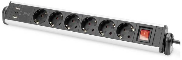 Digitus DA-70624 Power strip Black Euro plug 1 pc(s)