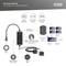 Electric Vehicle Charging Unit for Household Sockets, Model DK-1P16-A-050/BL. 3.7 kW, 16 A. Type F plug. LED display for charging status. Current intensity adjustment knob.
