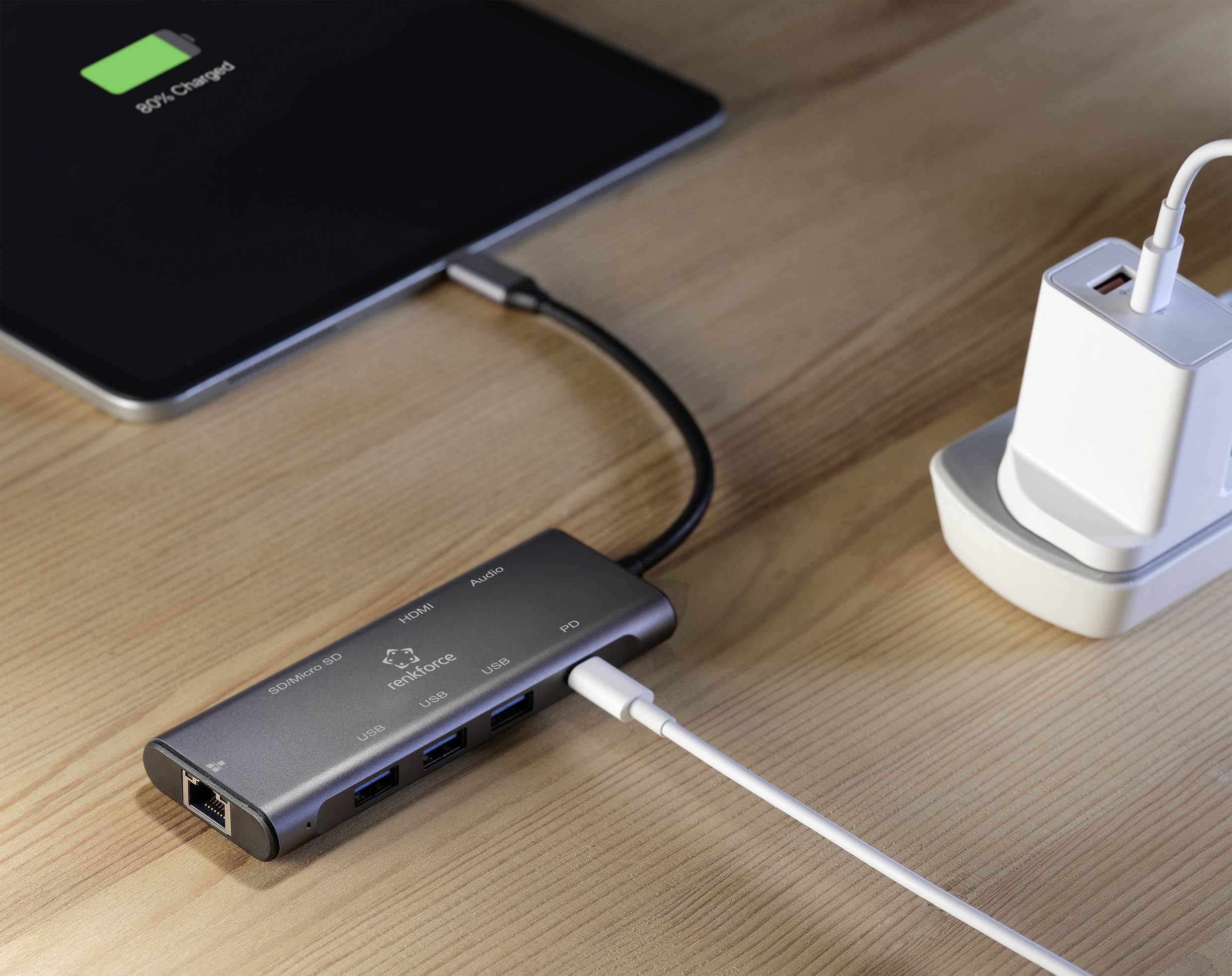 Renkforce USB-C® docking station RF-DKS-904 9-in-1 Compatible with (brand): Universal USB-C® powered-7