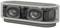 A grey wireless speaker with visible speaker drivers and control buttons on top, suitable for room sound reproduction.