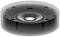 A black and grey, circular speaker is visible, which has a cylindrical resonance body.
