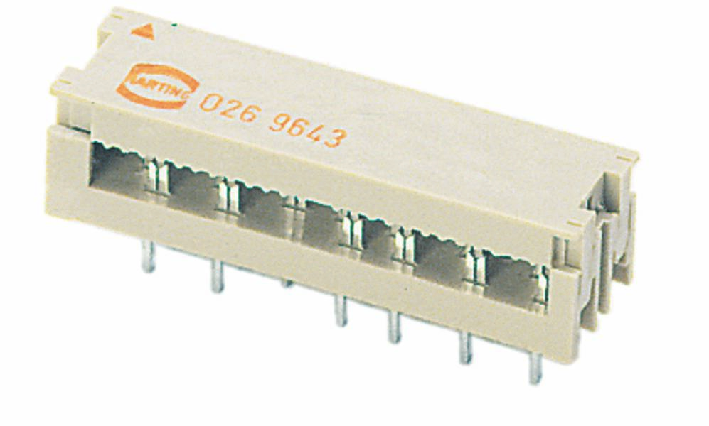 HARTING 09190349643 PCB connector straight Contact spacing: 2.54 mm Total number of pins: 34 No. of rows: 4 1 pc(s) Piece