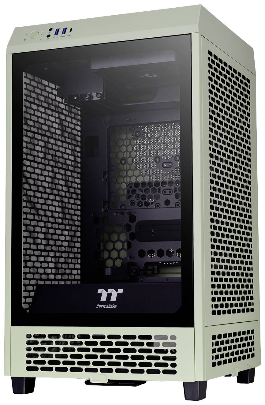 Thermaltake The Tower 200 Mini tower PC casing Light green 2 built-in fans, Window, Dust filter