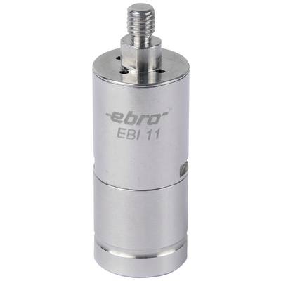 Silver cylindrical temperature logger with the inscription 'ebro EBI 11', with a protruding thread at the top.