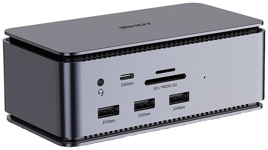 LINDY USB-C® docking station DST-Pro USB4 Compatible with (brand): Universal Built-in card reader, USB-C® powered