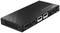 A black HDMI matrix switch with two inputs and two outputs, used for switching HDMI signals between devices.