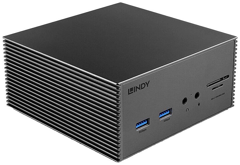 LINDY USB-C® docking station 43378 Compatible with (brand): Universal USB-C® powered, Built-in card reader