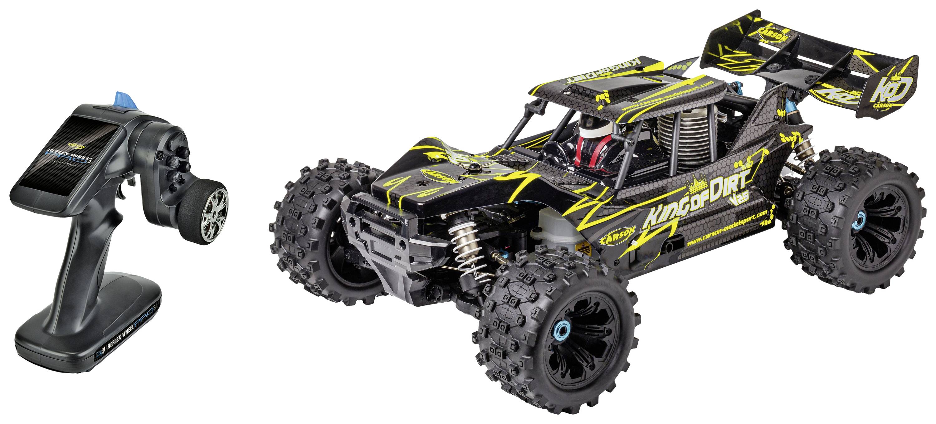 Image of Carson Modellsport King of Dirt Cage V25 GP 1:8 RC model car Nitro Truggy RtR 2,4 GHz