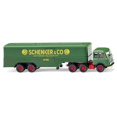 Wiking 051327 H0 HGV Mercedes Benz LPS 333 luggage semi-trailer "Schenker"