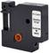 Cartridge with black ink, white labelling, 12 mm width, 7 m length.