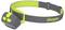 A gray and neon green Energizer headlamp with adjustable strap, featuring yellow wave pattern, designed for hands-free lighting.