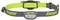 A headlamp with a bright green and gray adjustable strap labeled 'Energizer.' The lamp has three visible LED lights.
