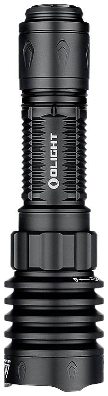 Black torch with textured grip and 'Olight' inscription.