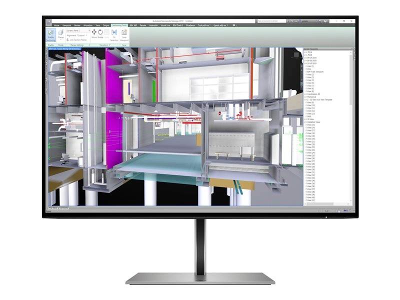 HP Z24u G3 LED EEC E (A - G) 61 cm (24 inch) 1920 x 1200 p 16:9 5 ms HDMI™, DisplayPort, USB A (USB 3.1 1st gen), USB C®, RJ45 IPS LED