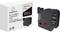 Labelling tape cassette and packaging by renkforce, Model RF-LT-D45021. Replacement for DYMO 45021, 12 mm x 7 m, with white text on black tape.