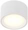 A round, white ceiling light with warm illumination, casting light downwards. Perfect for contemporary interiors.