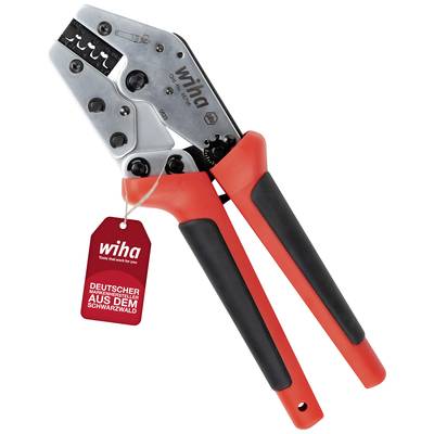 Pliers with a red handle, label inscribed with 'German from the Black Forest'. Suitable for crimping cables.