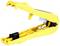 A yellow cable stripping tool with metal blades, for removing insulation from cables. Ideal for electrical work.