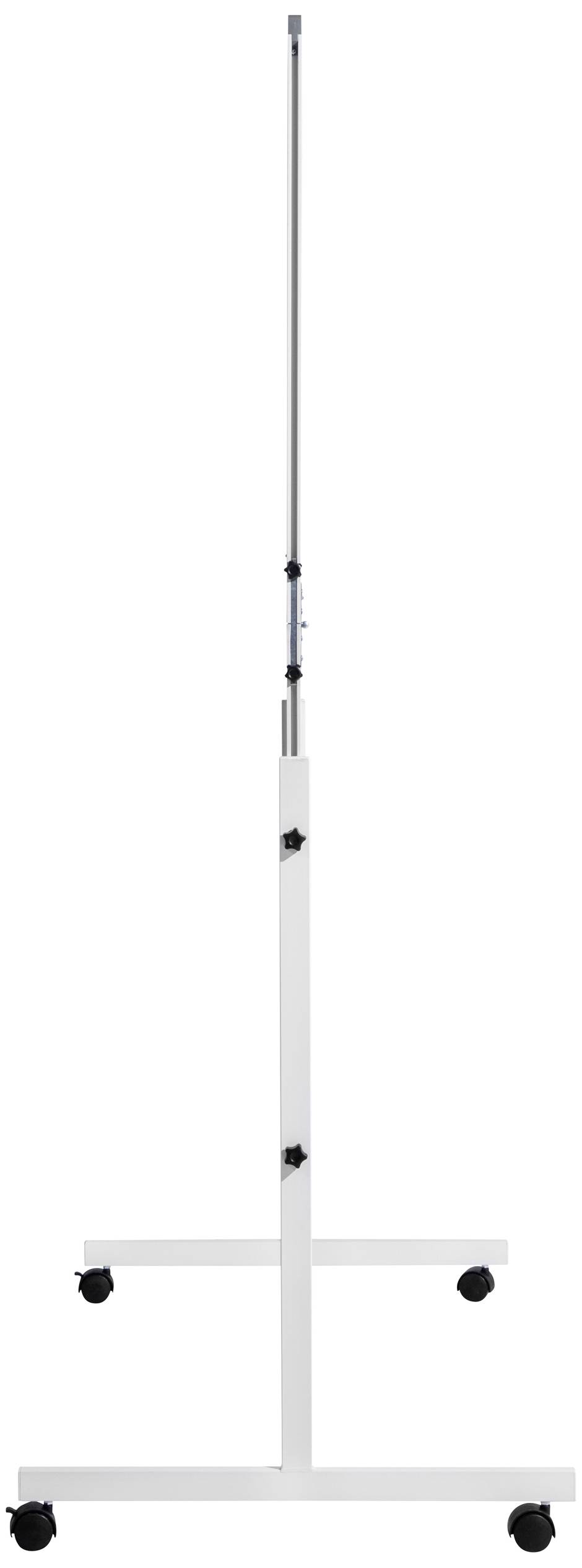 'A mobile, height-adjustable drip stand with wheels, ideal for flexible use in medical facilities.'