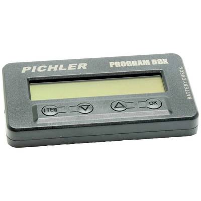 A programming device with a display and buttons for menu selection and confirmation is referred to as the 'PICHLER PROGRAM BOX'.