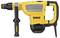 A yellow DeWALT demolition hammer with a black handle and controls. Popular for construction work and breaking up concrete.