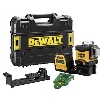 DeWalt 12V/18V Laser Level in Black Case, with Charger and Accessories, Emphasising Durability and Precision.