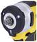 Cordless drill with illuminated head, black and yellow handle.