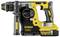 Yellow and black cordless hammer drill with 18V, ergonomic handle and variable speed control, brand and charging capacity shown on the side.