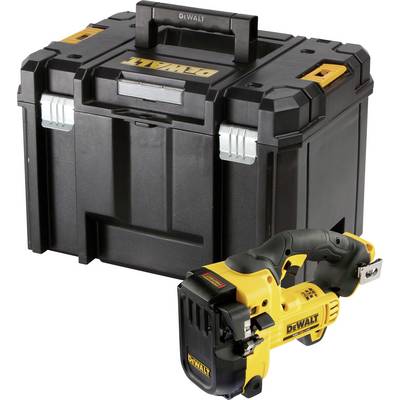 DeWalt tool case and cordless hand saw in black and yellow. Robust with carrying handle. Ideal for construction and renovation work.