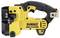 Yellow cordless reciprocating saw with black handle; DeWalt brand; 18V, suitable for wood and metal work.